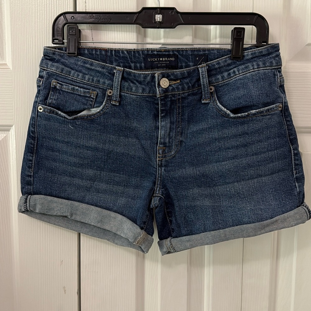 Cuffed Jean Shorts